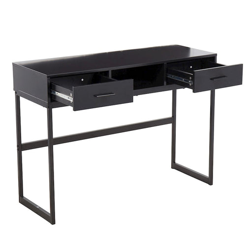 LumiSource Franklin Console Table, Black Metal