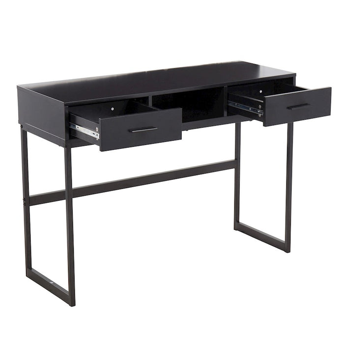 LumiSource Franklin Console Table, Black Metal