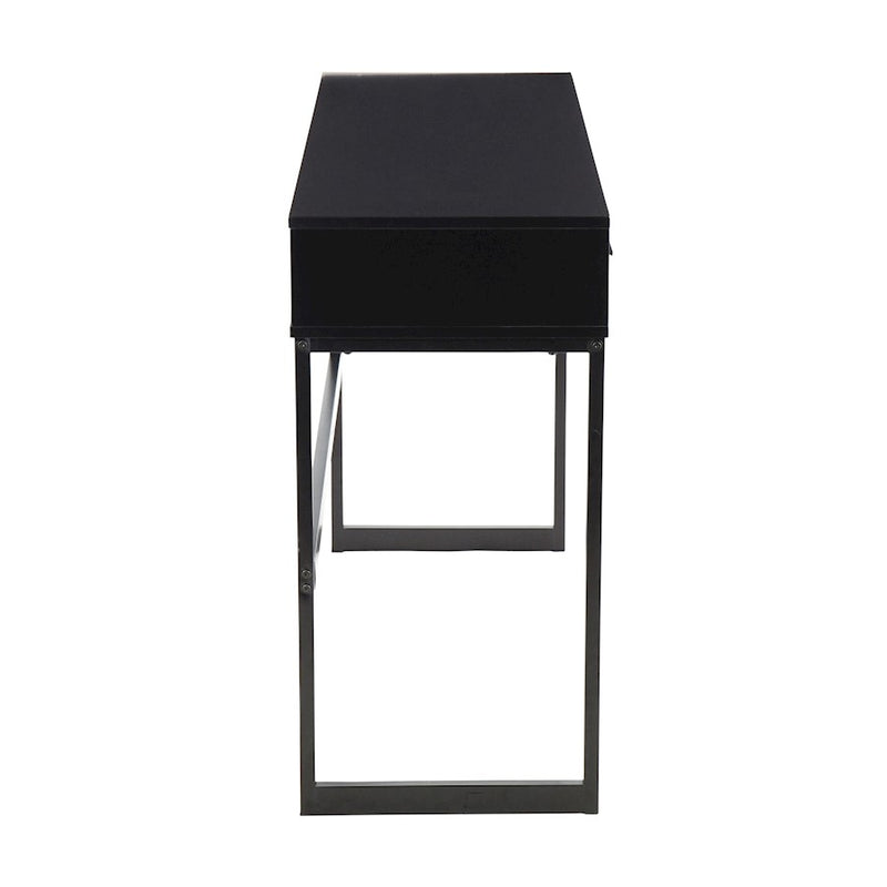 LumiSource Franklin Console Table | Black Metal & Black Wood | Entryway & Living Room Storage | 43.5 x 15.5 x 32 in | Model TBC-FRANKLINBKBK