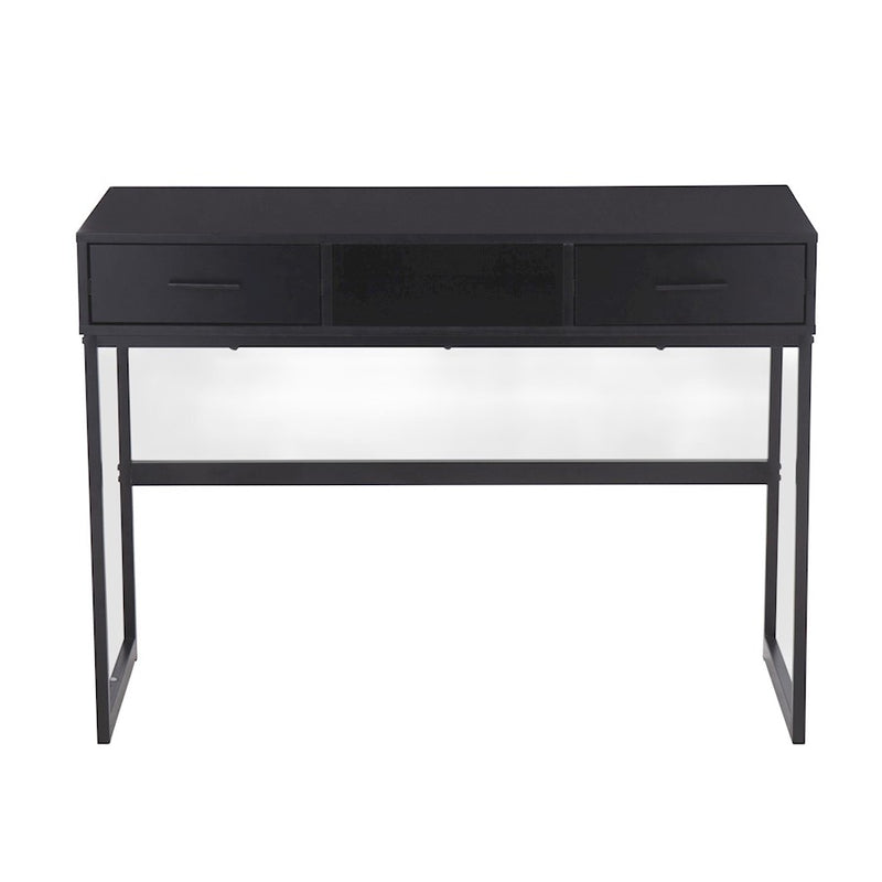 LumiSource Franklin Console Table | Black Metal & Black Wood | Entryway & Living Room Storage | 43.5 x 15.5 x 32 in | Model TBC-FRANKLINBKBK