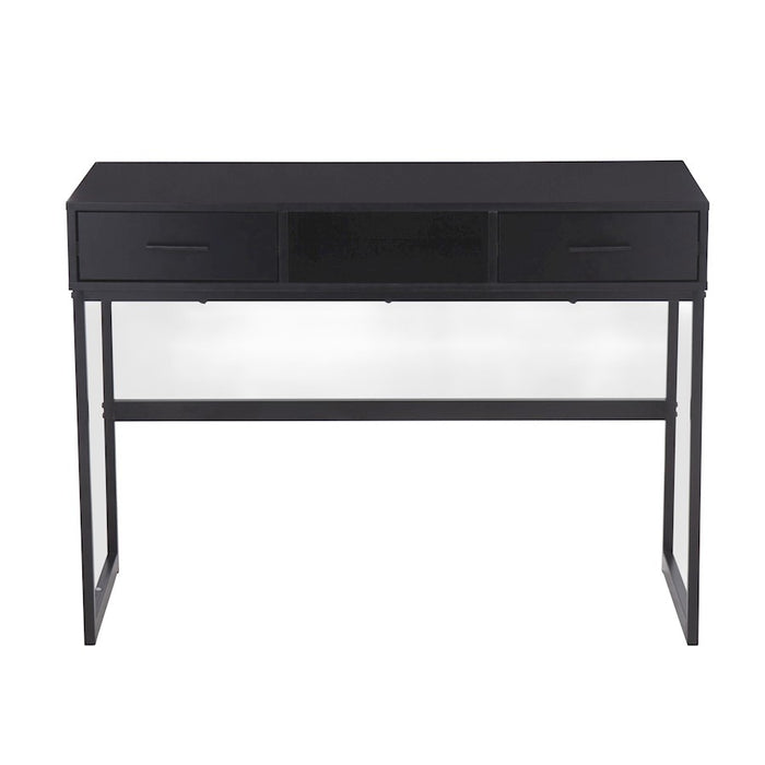 LumiSource Franklin Console Table, Black Metal