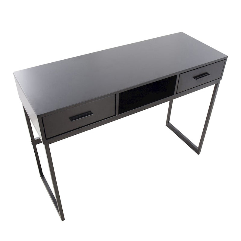 LumiSource Franklin Console Table, Black Metal