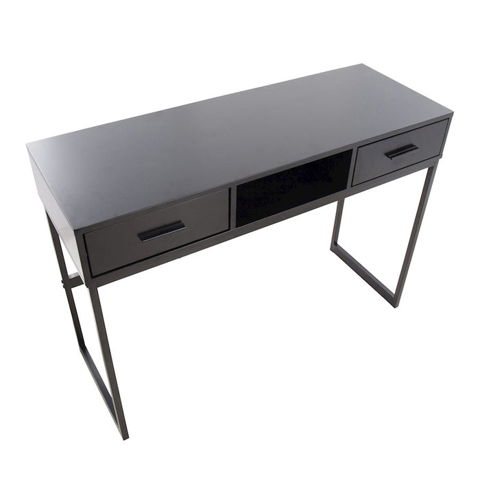LumiSource Franklin Console Table, Black Metal