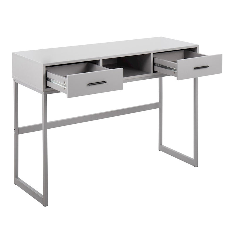 LumiSource Franklin Console Table, Grey Metal
