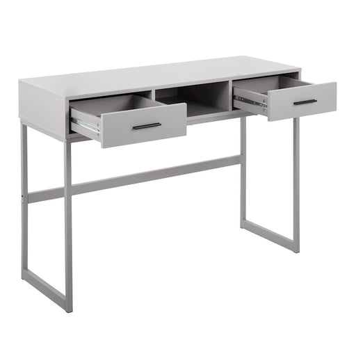 LumiSource Franklin Console Table, Grey Metal
