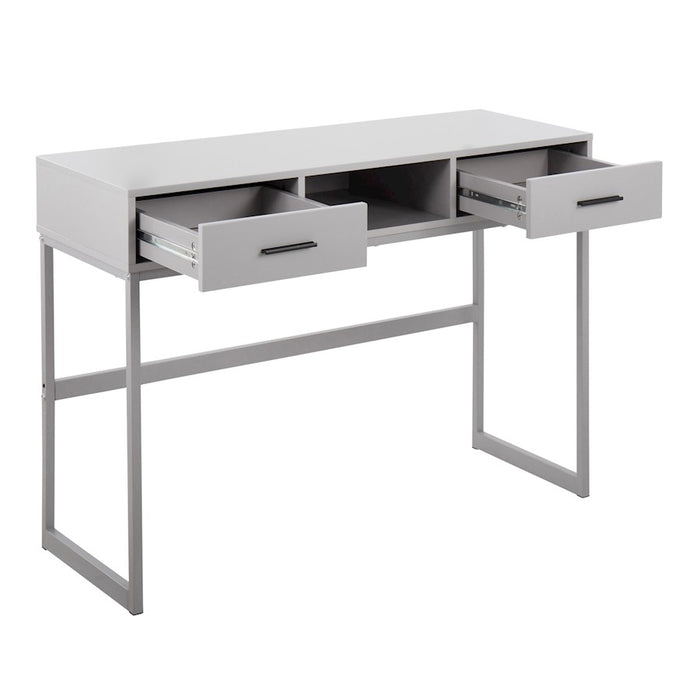 LumiSource Franklin Console Table, Grey Metal