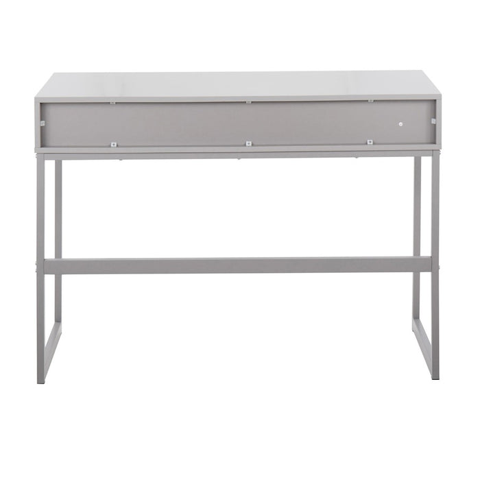 LumiSource Franklin Console Table, Grey Metal