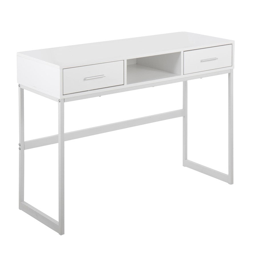 LumiSource Franklin Console Table, White Metal - TBC-FRANKLINWW