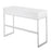 LumiSource Franklin Console Table, White Metal