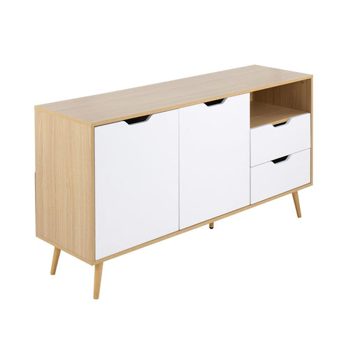 LumiSource Astro Sideboard in Natural Wood/White Wood - TBS-ASTRONAW