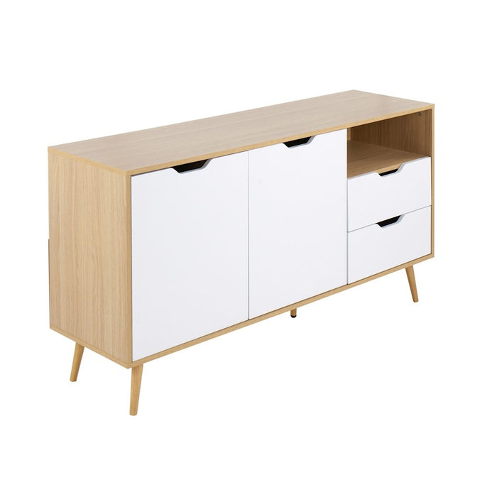 LumiSource Astro Sideboard in Natural Wood/White Wood - TBS-ASTRONAW