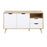 LumiSource Astro Sideboard in Natural Wood/White Wood