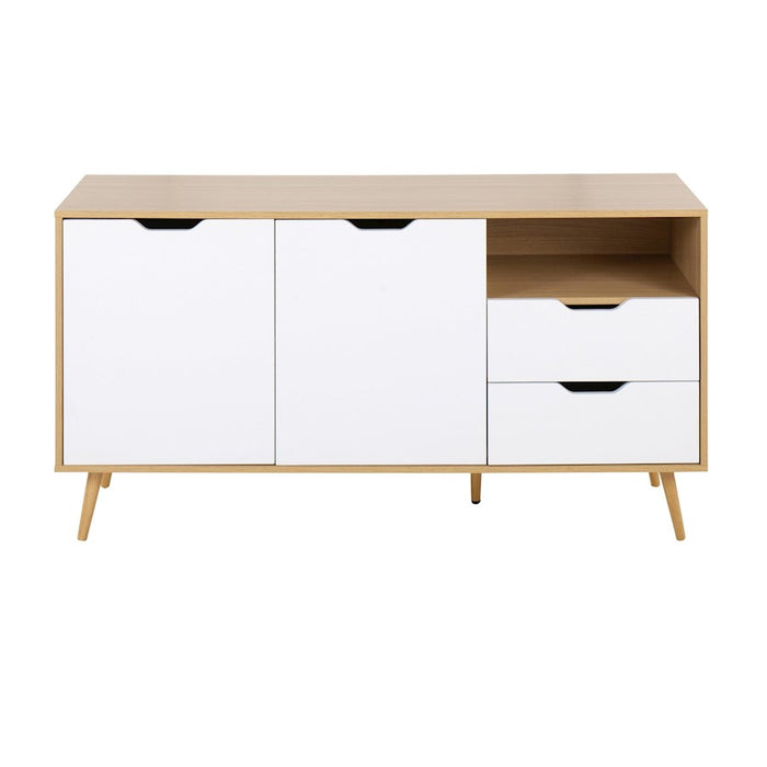 LumiSource Astro Sideboard in Natural Wood/White Wood