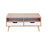 LumiSource Astro Coffee Table in Natural Wood/White Wood