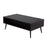 LumiSource Bora Bora Coffee Table in Black Wood/Rattan