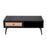 LumiSource Bora Bora Coffee Table in Black Wood/Rattan