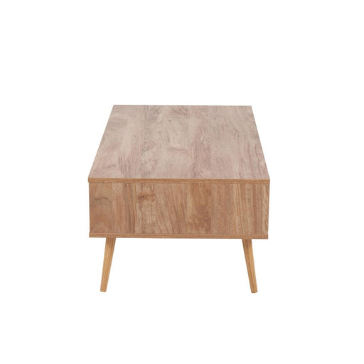 LumiSource Bora Bora Coffee Table in Natural Wood/Rattan