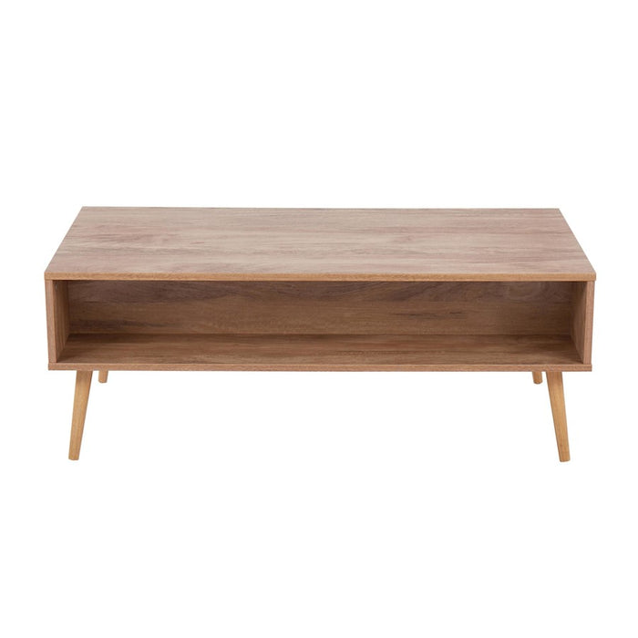 LumiSource Bora Bora Coffee Table in Natural Wood/Rattan