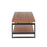 LumiSource Drift Coffee Table, Black Metal/Walnut Wood