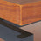 LumiSource Drift Coffee Table, Black Metal/Walnut Wood