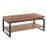 LumiSource Drift Coffee Table, Black Metal/Walnut Wood