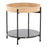 LumiSource Daniella End Table, Black/Natural Wood/Black Marble - TE-DNLABKNABK