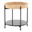 LumiSource Daniella End Table, Black/Natural Wood/Black Marble