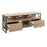 LumiSource Folia TV Stand in Natural Wood/Black Steel
