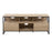 LumiSource Folia TV Stand in Natural Wood/Black Steel