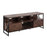 LumiSource Folia TV Stand in Walnut Wood/Black Steel - TV-FOLIA2WLBK