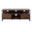 LumiSource Folia TV Stand in Walnut Wood/Black Steel