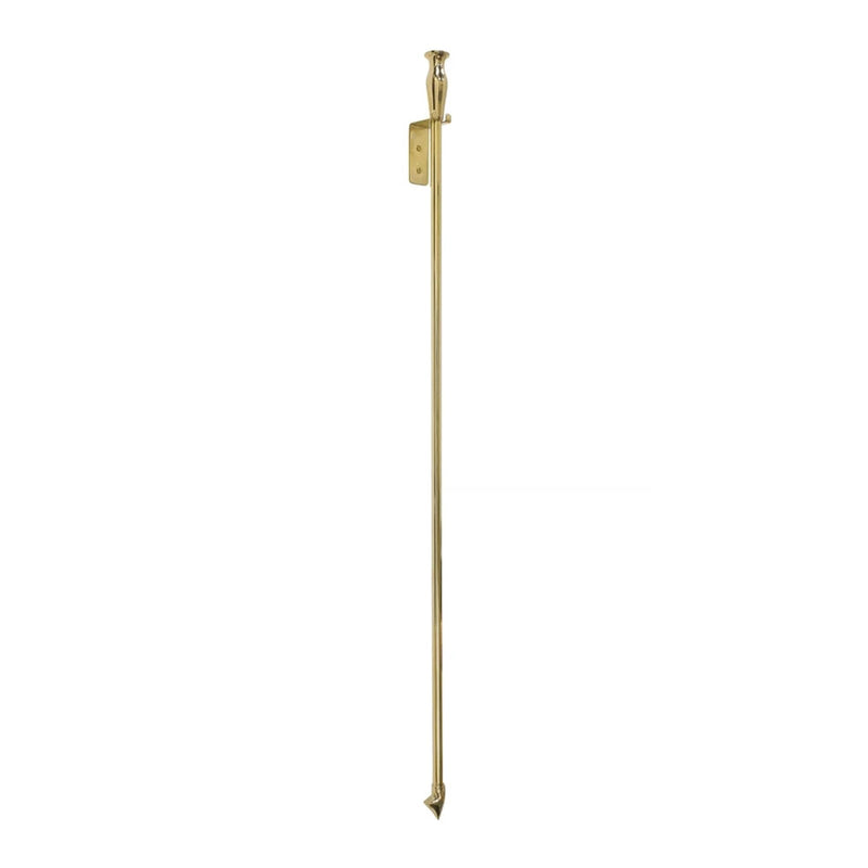Minuteman International 47in Brass Poker & Blow Poke | Traditional Solid Brass Fireplace Tool | Living Room & Hearthside Accessory | Model BP-03