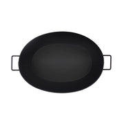 Minuteman International Oval Tub Log Carrier | Black Steel Firewood Storage | Living Room & Patio Hearth Accessory | 15 x 21 x 9 in | Model C-51BK
