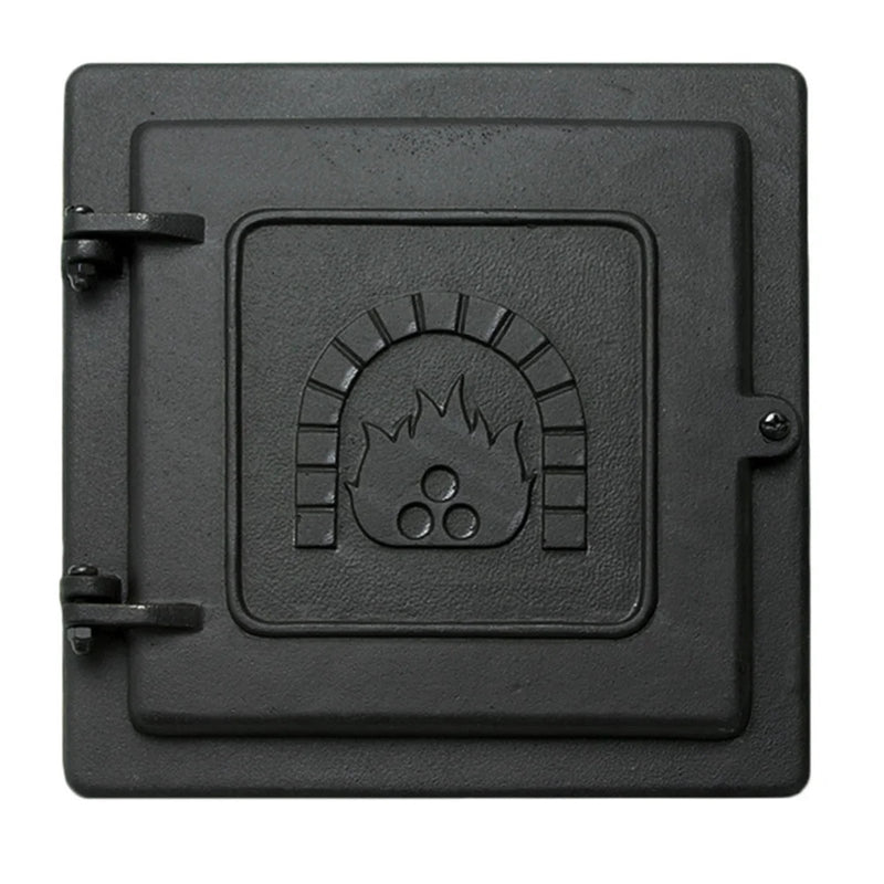 Minuteman International Clean-Out Door 8x8 in | Cast Iron Matte Black | Fireplace & Chimney Access | 10.5 x 10.5 x 1 in | Model CDR-08