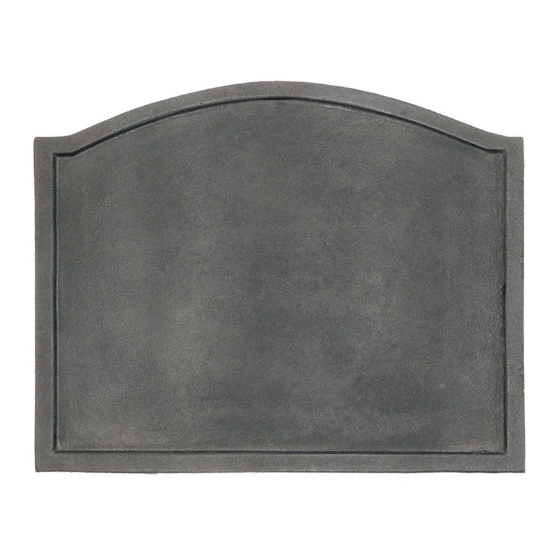 Minuteman International Large Plain Design Fire Back | Cast Iron Matte Black | Fireplace Heat Reflector & Decor | Model CFB-09