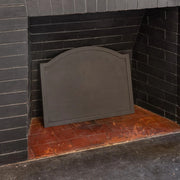 Minuteman International Large Plain Design Fire Back | Cast Iron Matte Black | Fireplace Heat Reflector & Decor | Model CFB-09
