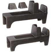 Minuteman International Fire Back Feet | Cast Iron Matte Black | Fireplace Hearth Accessory | 9.5 x 2.5 x 5 in | Model CFB-F