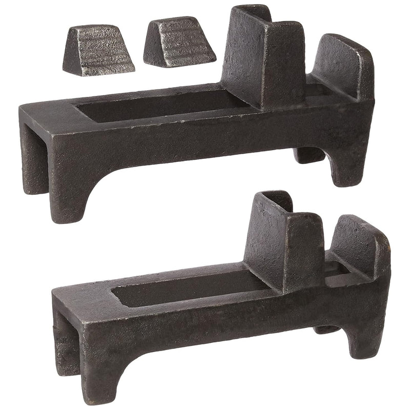 Minuteman International Fire Back Feet | Cast Iron Matte Black | Fireplace Hearth Accessory | 9.5 x 2.5 x 5 in | Model CFB-F