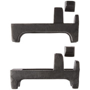 Minuteman International Fire Back Feet | Cast Iron Matte Black | Fireplace Hearth Accessory | 9.5 x 2.5 x 5 in | Model CFB-F