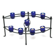 Minuteman International CH-21 Votive Candelabra | Black Wrought Iron Hearth Candle Holder | Indoor & Outdoor Fireplace & Table Decor | Model CH-21
