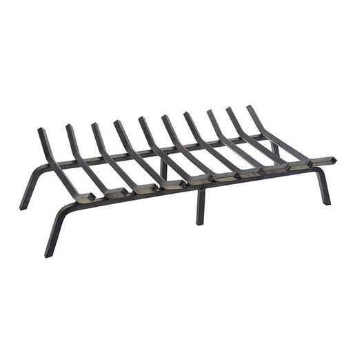 Minuteman International 36in Non-Tapered Fireplace Grate | Black Steel | Logs & Wood Burning | 36 x 17 x 6.5 in | Model FG6-36NTC