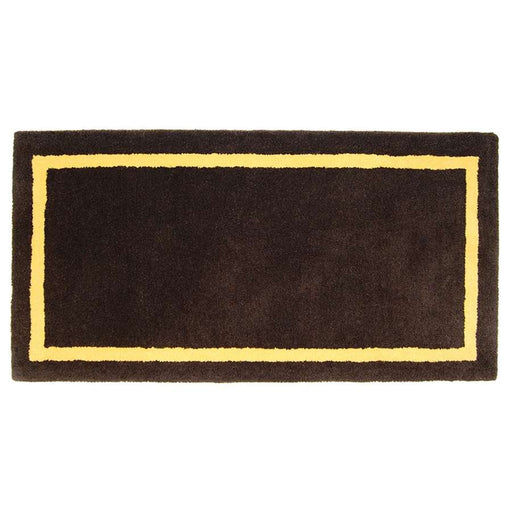 Minuteman International Contemporary Rectangular Wool Rug | Deep Taupe Solid with Coordinating Border | Hearth & Entryway Area Rug | Model H-2