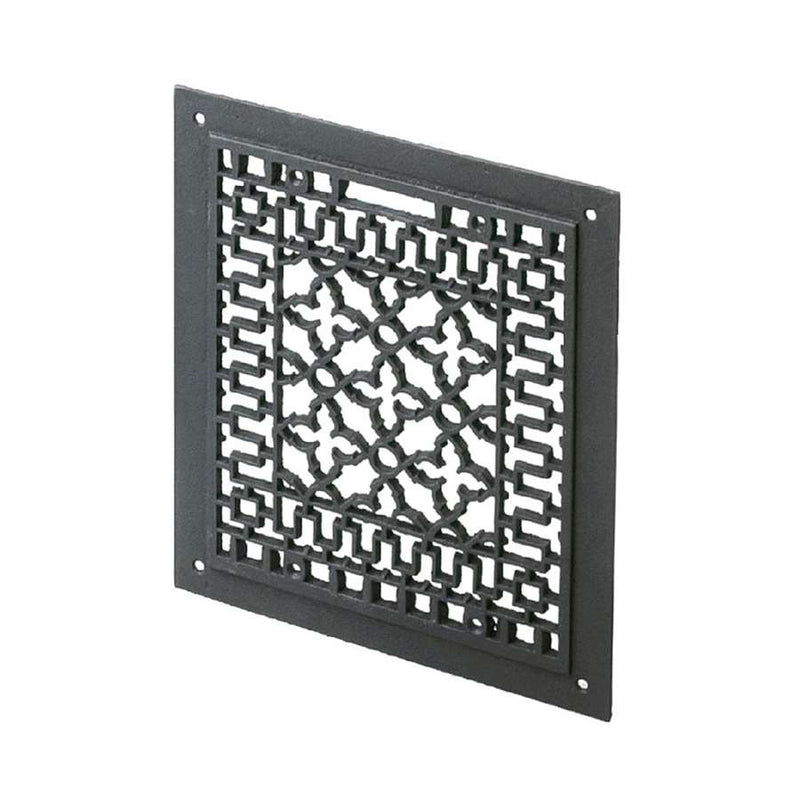Minuteman International Cast Iron Fireplace Grille 12x14 in | Traditional Black Cast Iron | Heat Circulation & Room-to-Room Airflow | Model JG-14