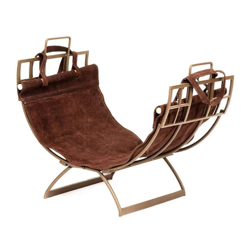 Minuteman International Arts & Craft Log Carrier | Wrought Iron Roman Bronze Powder Coated | Indoor & Outdoor Firewood Storage | Model LCR-36CZ