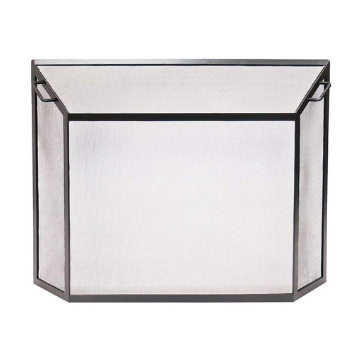 Minuteman International Spark Guard Screen 39.5in W x 29.5in H | Graphite Wrought Iron Fireplace Screen | Living Room & Hearth Protection | Model S-54