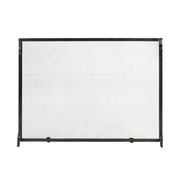 Minuteman International Plain By Design 44in Fireplace Screen | Black Wrought Iron Flat Mesh | Living Room & Hearth Safety | Model SA-4433