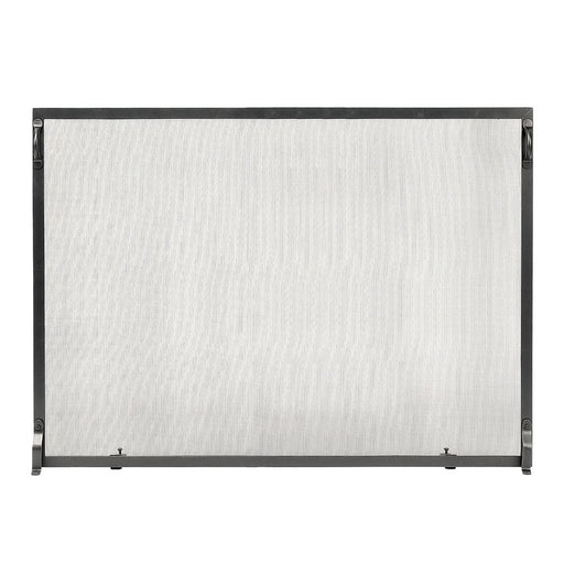 Minuteman International Plain By Design 50in x 36in Fireplace Screen | Black Wrought Iron Expanded Mesh | Living Room & Hearth Safety | Model SA-5036