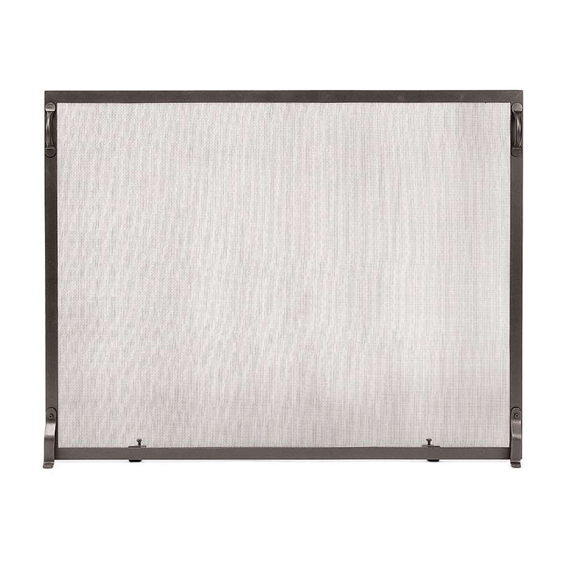 Minuteman International Colonial 38 x 30 in Fireplace Screen | Graphite Wrought Iron Flat Screen | Indoor & Outdoor Hearth Safety | Model SS-3830
