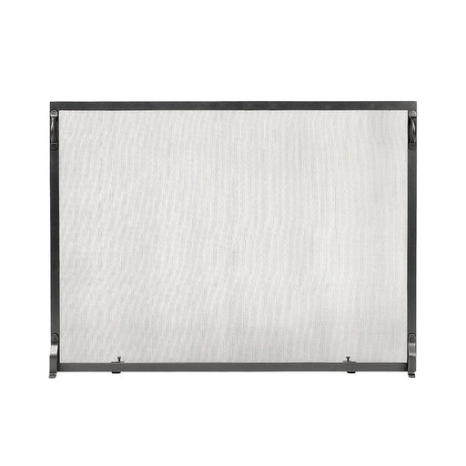 Minuteman International Colonial 44x33in Fireplace Screen | Graphite Wrought Iron Flat Screen | Living Room & Indoor-Outdoor Hearth | Model SS-4433