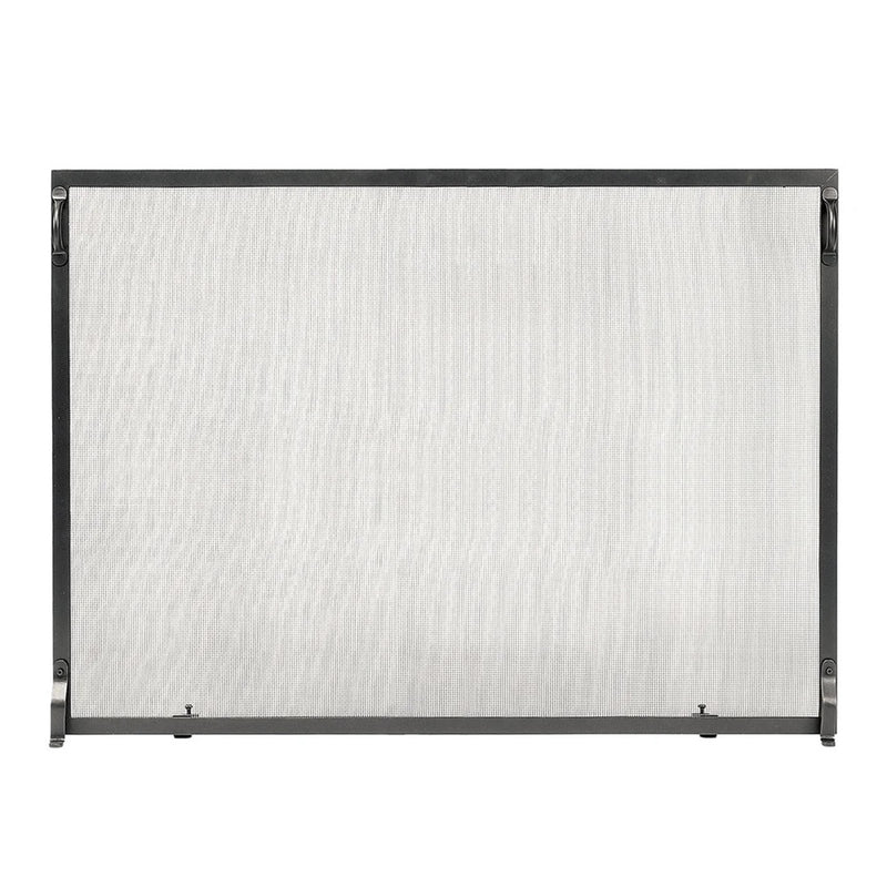 Minuteman International Colonial 50in x 36in Fireplace Screen | Graphite Wrought Iron Flat Screen | Living Room & Indoor-Outdoor | Model SS-5036